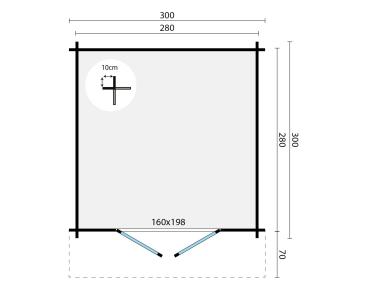 Gartenhaus Ingo 300x370 cm